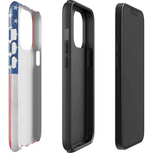 American Flag Distressed iPhone 15 Pro Impact Case