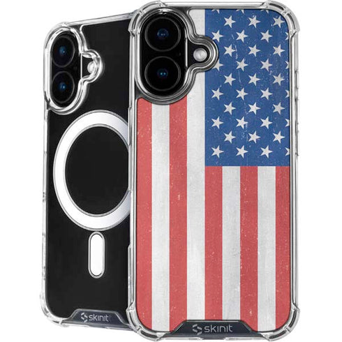 American Flag Distressed iPhone 16 MagSafe Case