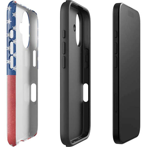 American Flag Distressed iPhone 16 Plus Impact Case