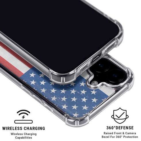 American Flag Distressed iPhone 16 Plus MagSafe Case