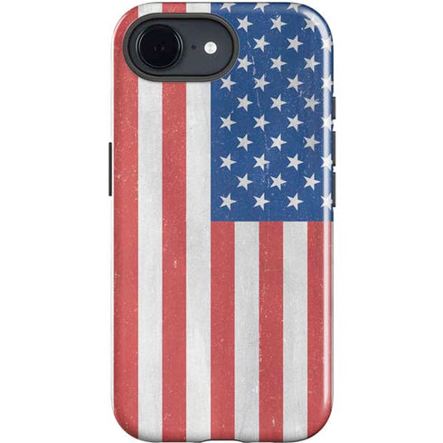 American Flag Distressed iPhone 16e Impact Case