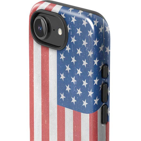 American Flag Distressed iPhone 16e Impact Case
