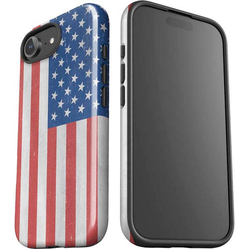 American Flag Distressed iPhone 16e Impact Case