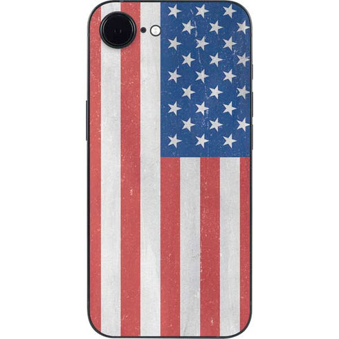 American Flag Distressed iPhone 16e Skin