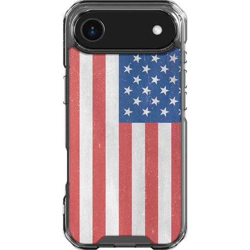 American Flag Distressed iPhone 17 Air Clear Case