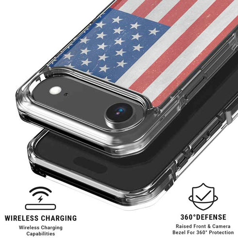 American Flag Distressed iPhone 17 Air Clear Case