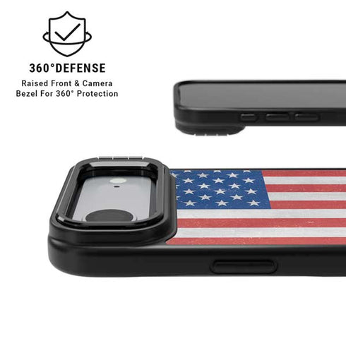 American Flag Distressed iPhone 17 Air Kickstand Case