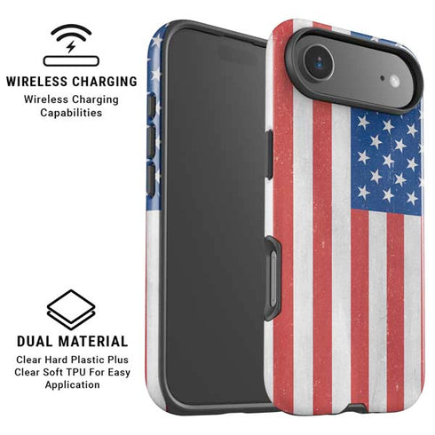 American Flag Distressed iPhone 17 Air Magsafe Impact Case