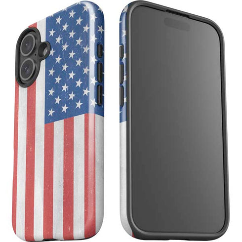 American Flag Distressed iPhone 17 Impact Case