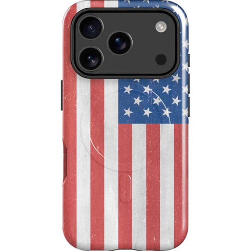 American Flag Distressed iPhone 17 Pro Magsafe Impact Case
