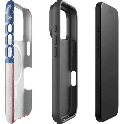 American Flag Distressed iPhone 17 Pro Magsafe Impact Case