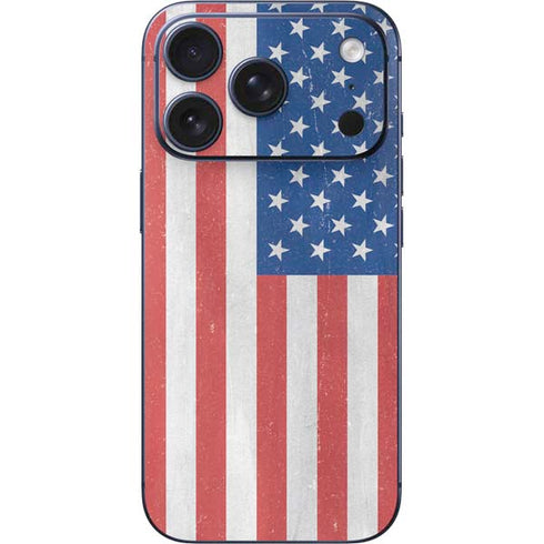 American Flag Distressed iPhone 17 Pro Skin