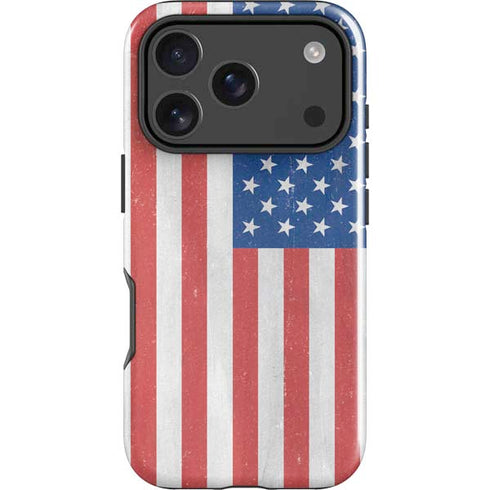 American Flag Distressed iPhone 18 Pro Impact Case