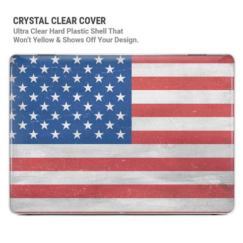American Flag Distressed MacBook Pro 14in (2021-24) Case plus Skin