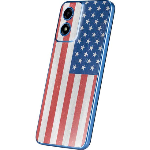 American Flag Distressed Moto G Play 4G (2024) Skin