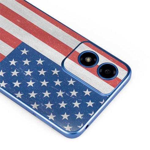 American Flag Distressed Moto G Play 4G (2024) Skin