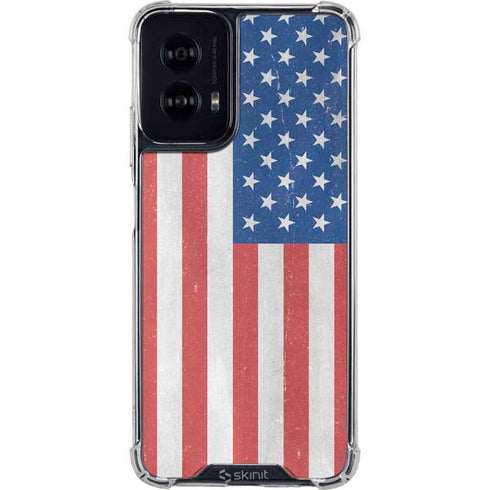 American Flag Distressed Moto G Power 5G (2024) Clear Case