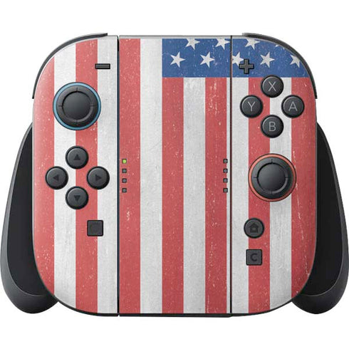 American Flag Distressed Nintendo Switch 2 (2025) Joy-Con Controller Skin