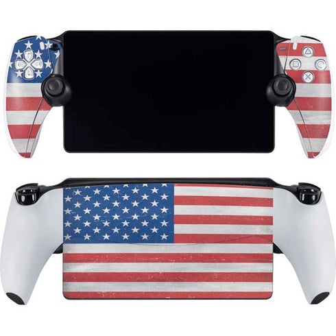 American Flag Distressed PlayStation Portal Remote Player Skin