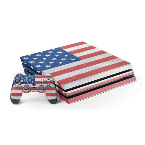 American Flag Distressed PlayStation PS4 Skins