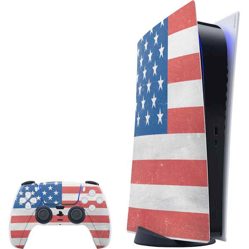 American Flag Distressed PlayStation PS5 Skins