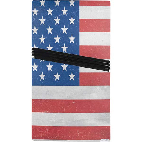 American Flag Distressed PS5 Pro Console Skin