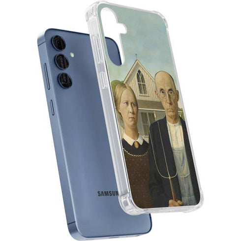Grant Wood American Gothic Galaxy A55 5G Clear Case