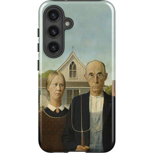 Grant Wood American Gothic Galaxy S25 Impact Case