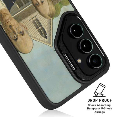 Grant Wood American Gothic Galaxy S25 Kickstand Case