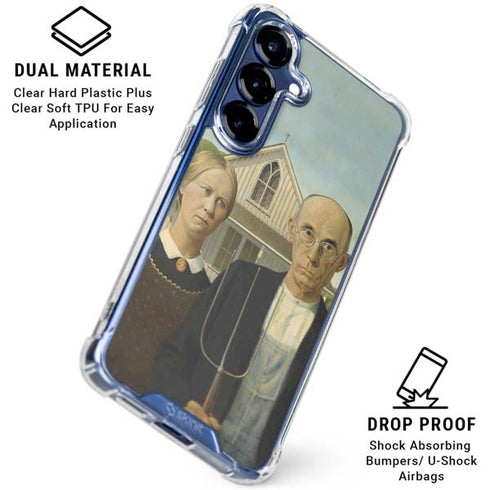 Grant Wood American Gothic Galaxy S25 Plus Clear Case