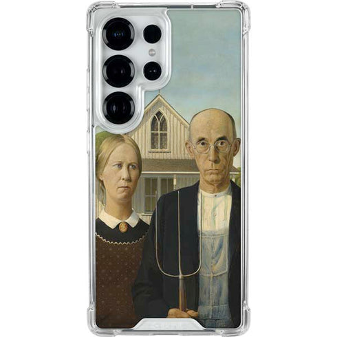 Grant Wood American Gothic Galaxy S25 Ultra Clear Case