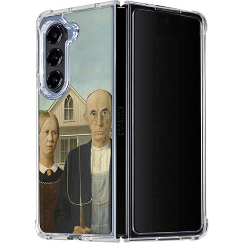 Grant Wood American Gothic Galaxy Z Fold5 5G Clear Case