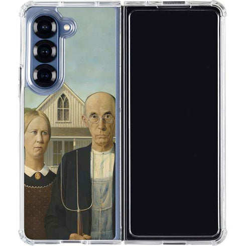 Grant Wood American Gothic Galaxy Z Fold6 Clear Case