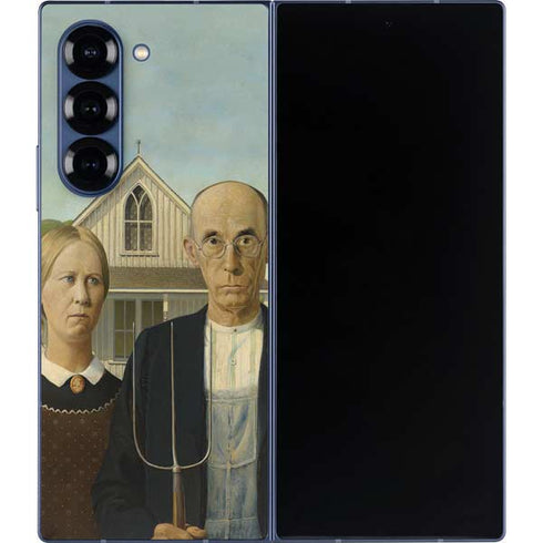 Grant Wood American Gothic Galaxy Z Fold6 Skin