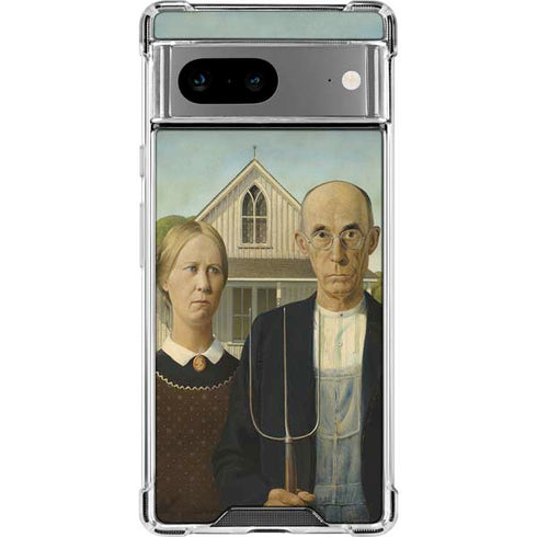 Grant Wood American Gothic Google Pixel 8a Clear Case