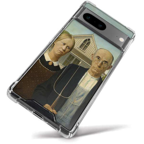 Grant Wood American Gothic Google Pixel 8a Clear Case