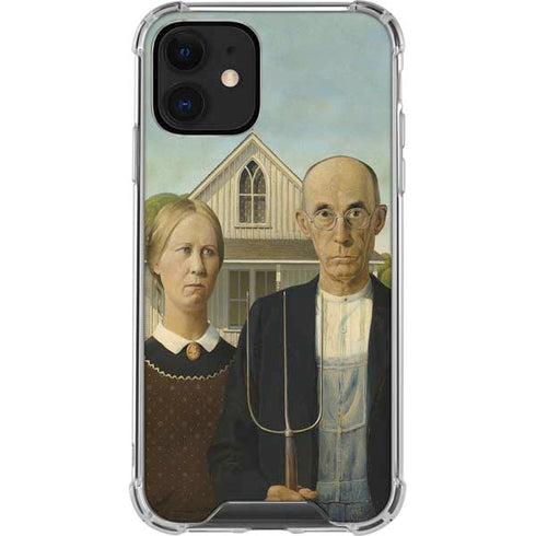 Grant Wood American Gothic iPhone 12 Clear Case