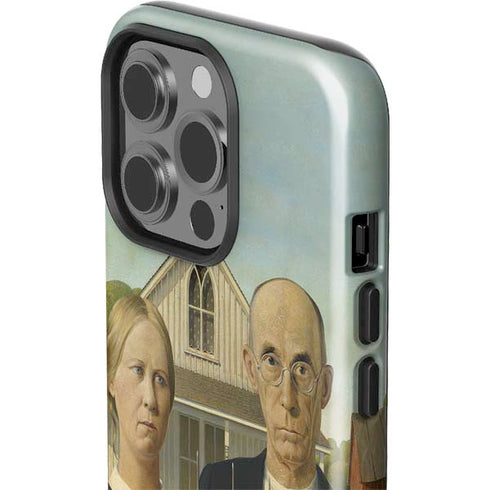 Grant Wood American Gothic iPhone 15 Pro Impact Case