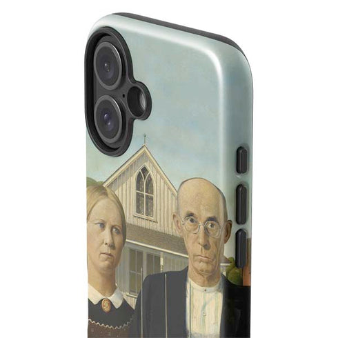 Grant Wood American Gothic iPhone 16 Impact Case