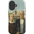 Grant Wood American Gothic iPhone 16 Magsafe Impact Case