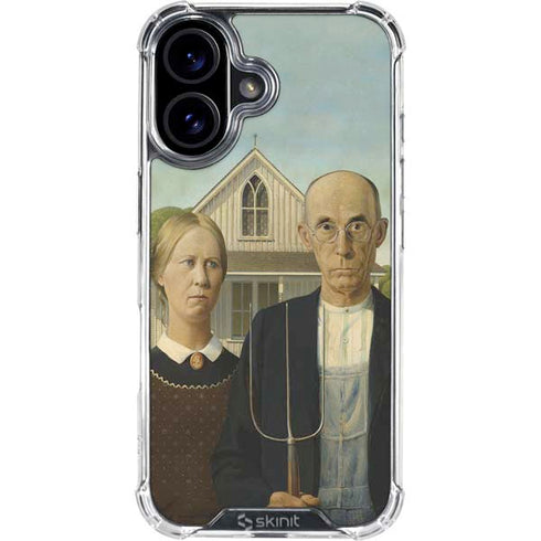 Grant Wood American Gothic iPhone 16 Plus Clear Case