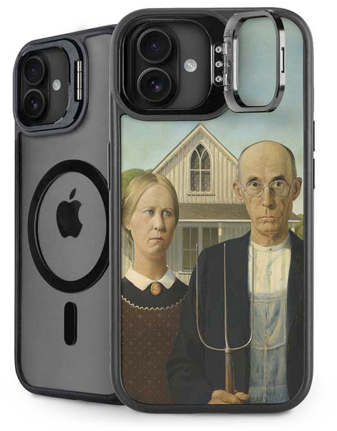 Grant Wood American Gothic iPhone 16 Plus Kickstand Case
