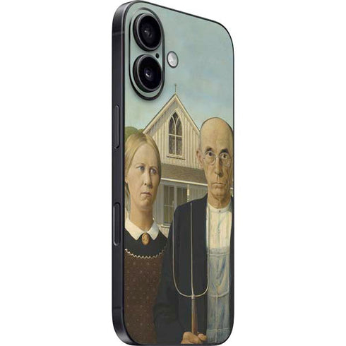 Grant Wood American Gothic iPhone 16 Plus Skin