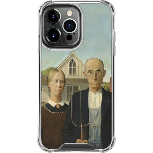 Grant Wood American Gothic iPhone 16 Pro Clear Case