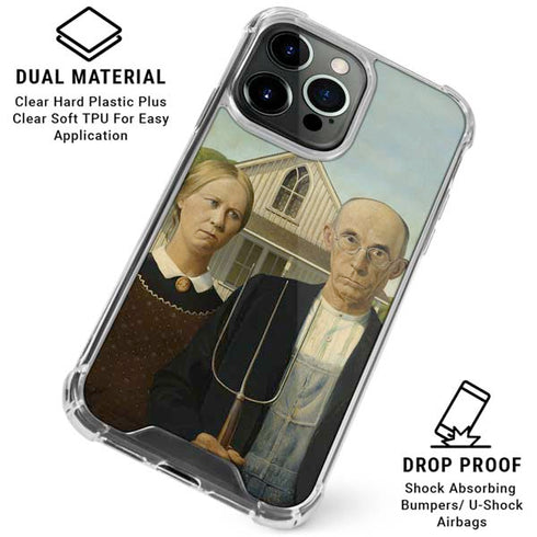 Grant Wood American Gothic iPhone 16 Pro Clear Case