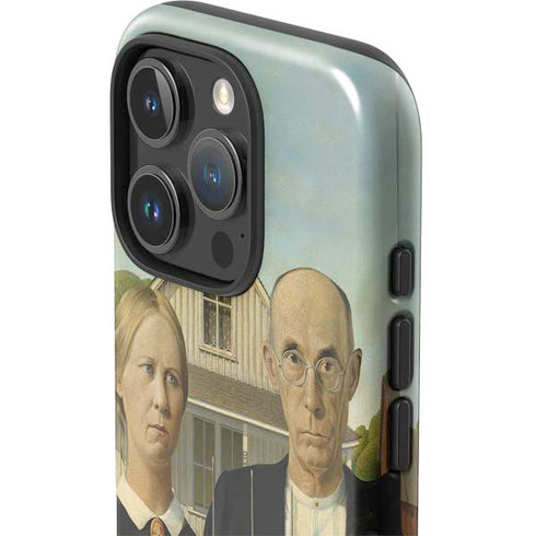 Grant Wood American Gothic iPhone 16 Pro Impact Case