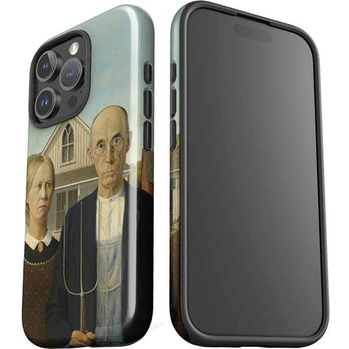 Grant Wood American Gothic iPhone 16 Pro Impact Case