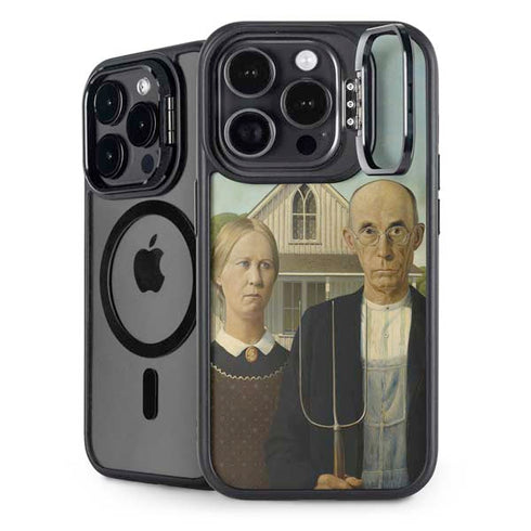Grant Wood American Gothic iPhone 16 Pro Max Kickstand Case