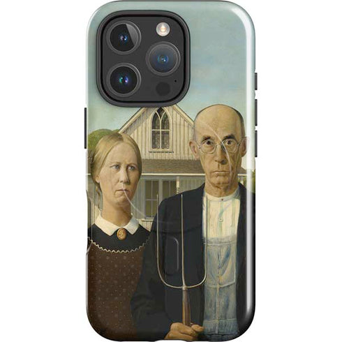 Grant Wood American Gothic iPhone 16 Pro Max Magsafe Impact Case