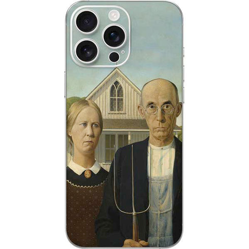 Grant Wood American Gothic iPhone 16 Pro Max Skin